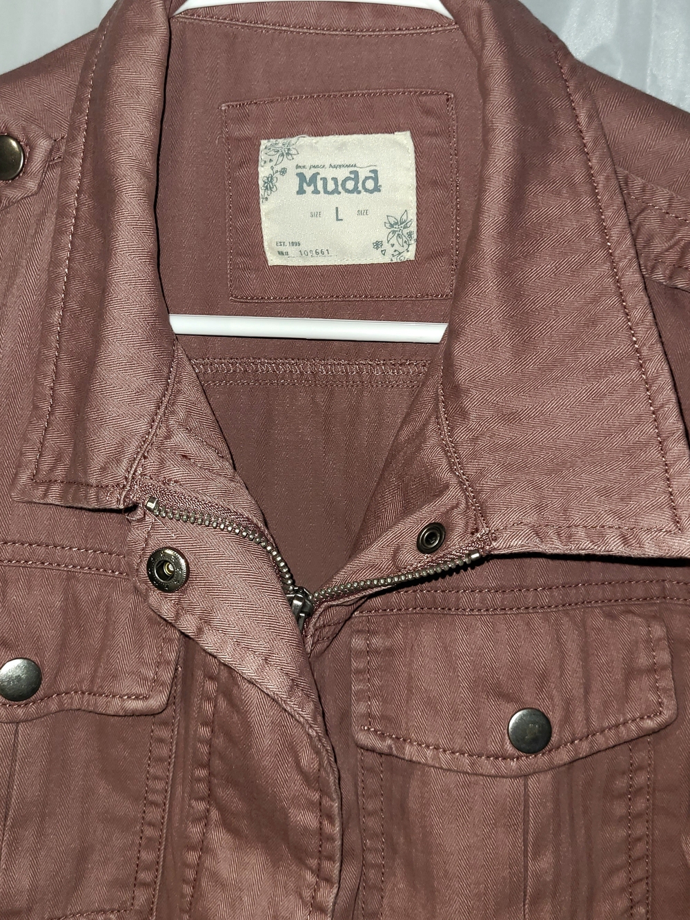Mudd Women's Mauve Utility Jacket - Large